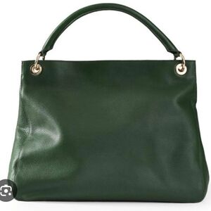 Nwot Mark & Graham Build Your Bag in Green Pebbled Leather with extra strap